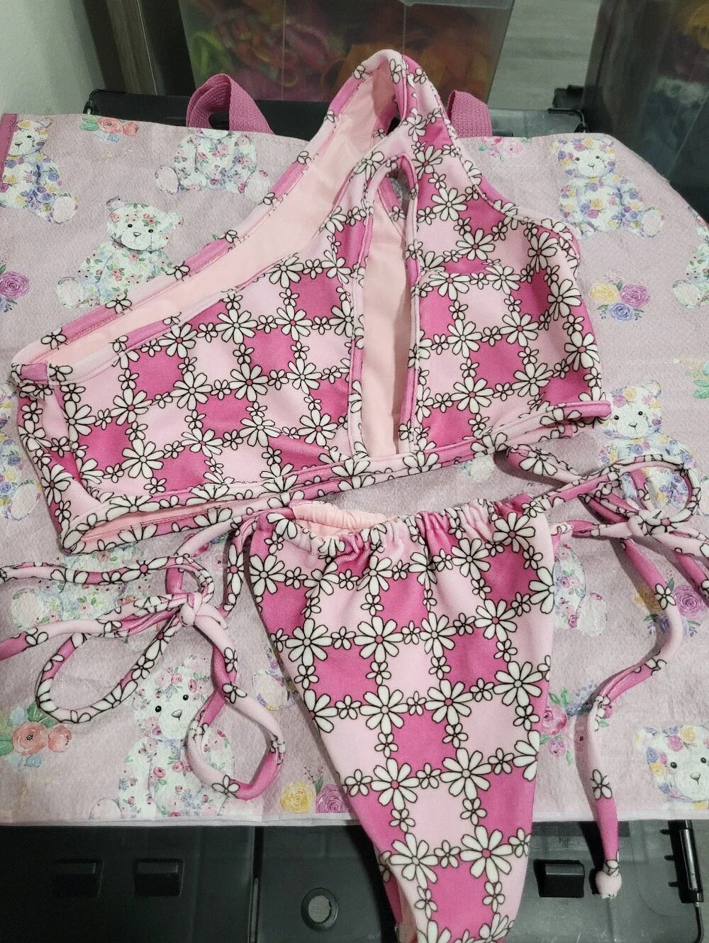NWOT Frankie's Bikinis Terry Set - Size Large